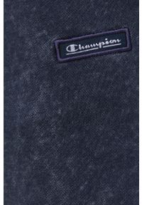 Champion spodnie dresowe męskie kolor granatowy wzorzyste. Kolor: niebieski. Materiał: dresówka. Wzór: gładki