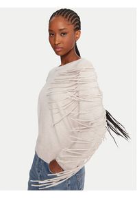 Marella Sweter Falco 2525366281000 Beżowy Regular Fit. Kolor: beżowy. Materiał: wiskoza #5
