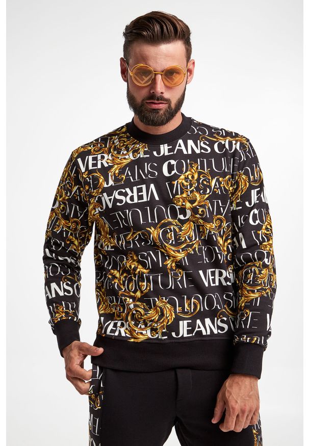 Versace Jeans Couture - Bluza VERSACE JEANS COUTURE. Długość: długie. Wzór: napisy
