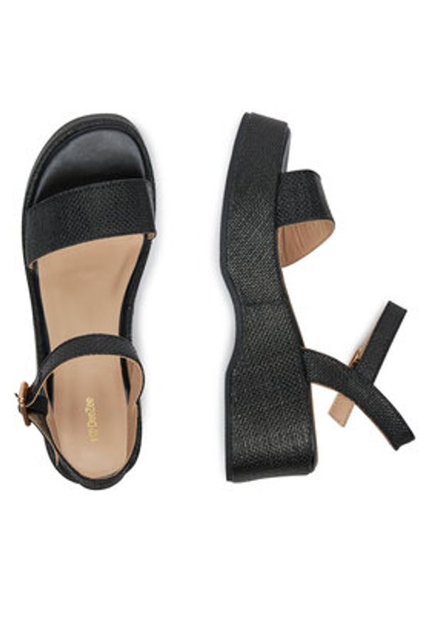 DeeZee Sandały DXJ220515 Czarny. Kolor: czarny. Materiał: materiał