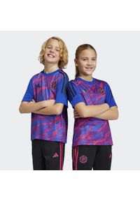 Adidas - Pogba Training Jersey. Kolor: różowy, niebieski, wielokolorowy. Materiał: jersey. Sport: piłka nożna