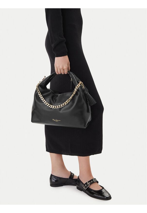 Pepe Jeans Torebka Gail PL0300074 Czarny. Kolor: czarny. Materiał: skórzane