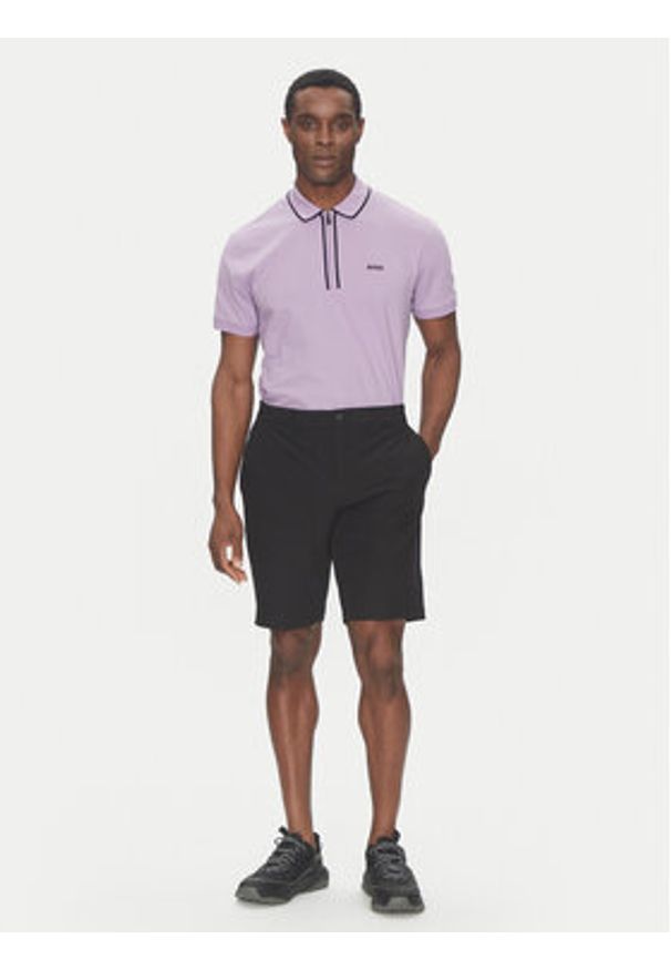 BOSS Polo Philix Tape 50537489 Różowy Regular Fit. Typ kołnierza: polo. Kolor: różowy. Materiał: bawełna