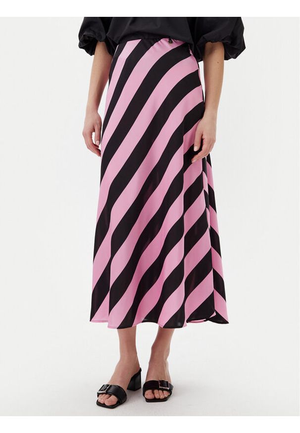 LOLA CASADEMUNT Spódnica midi LS2508003 Różowy Regular Fit. Kolor: różowy. Materiał: syntetyk