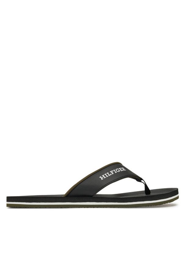 TOMMY HILFIGER - Tommy Hilfiger Japonki Padded Comfort Hilfiger B Sandal FM0FM05440 Czarny. Kolor: czarny. Materiał: skóra