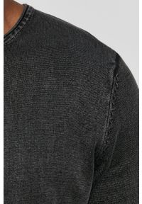 PRODUKT by Jack & Jones - Produkt by Jack & Jones Sweter męski kolor szary. Okazja: na co dzień. Kolor: szary. Materiał: dzianina. Styl: casual