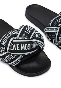 Love Moschino - LOVE MOSCHINO Klapki JA28312G0OIW300A Czarny. Kolor: czarny. Materiał: materiał #5