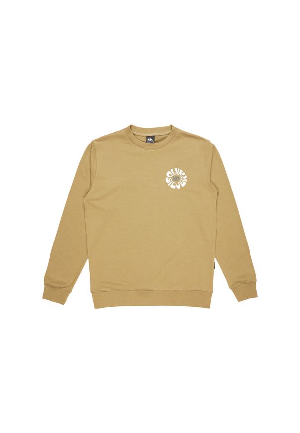 Quiksilver - Bluza z okrągłym dekoltem dla Mężczyzn GRAPHIC Beżowy. Kolor: beżowy. Materiał: materiał, poliester, bawełna. Długość: długie