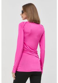 VICTORIA BECKHAM - Victoria Beckham longsleeve damska kolor różowy. Kolor: różowy. Materiał: dzianina. Długość rękawa: długi rękaw. Długość: długie #3
