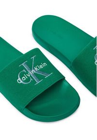 Calvin Klein Klapki Ess Slide Cv YM0YM01393 Zielony. Kolor: zielony. Materiał: materiał #3