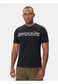 Aeronautica Militare T-Shirt 252TS1942UJ00538 Czarny Regular Fit. Kolor: czarny. Materiał: bawełna