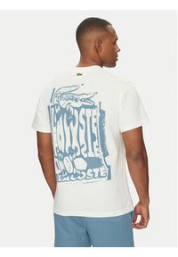 Lacoste T-Shirt TH0288 Écru Classic Fit. Materiał: bawełna