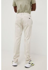Tom Tailor spodnie męskie kolor beżowy proste. Kolor: beżowy. Materiał: bawełna, materiał #3