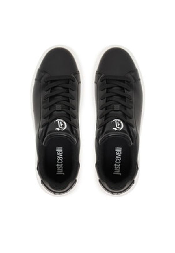 Just Cavalli Sneakersy 80QA3SBD ZPC18 Czarny. Kolor: czarny. Materiał: skóra