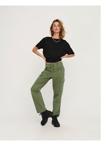 only - ONLY Spodnie materiałowe 15300976 Zielony Loose Fit. Kolor: zielony. Materiał: bawełna #5