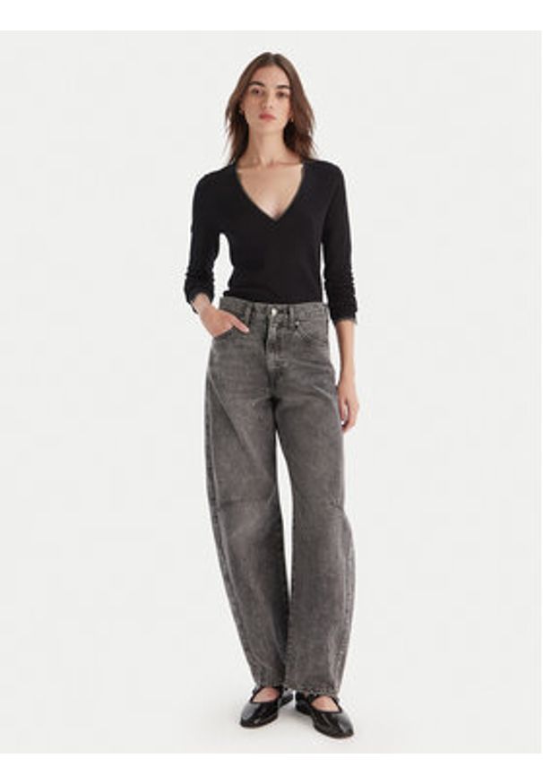 Liu Jo Sweter MF5227 MS49I Czarny Regular Fit. Kolor: czarny. Materiał: syntetyk, wiskoza