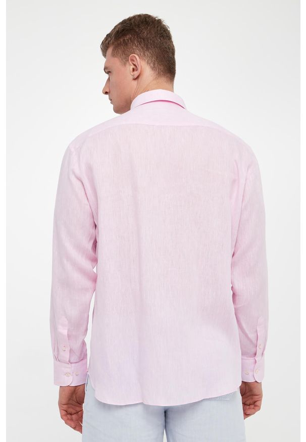 PAUL & SHARK - Koszula męska lniana PAUL&SHARK. Materiał: len