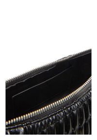 Calvin Klein Jeans Torebka Ruched Layla Shoulder Bag LV04K3088G Czarny. Kolor: czarny. Materiał: skórzane