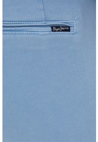 Pepe Jeans spodnie Maura damskie dopasowane medium waist. Kolor: niebieski #3