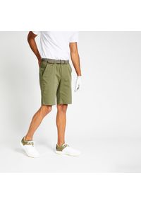 INESIS - Spodenki do golfa chino męskie Inesis MW500. Kolor: zielony. Materiał: materiał, elastan, poliester, bawełna. Sport: golf
