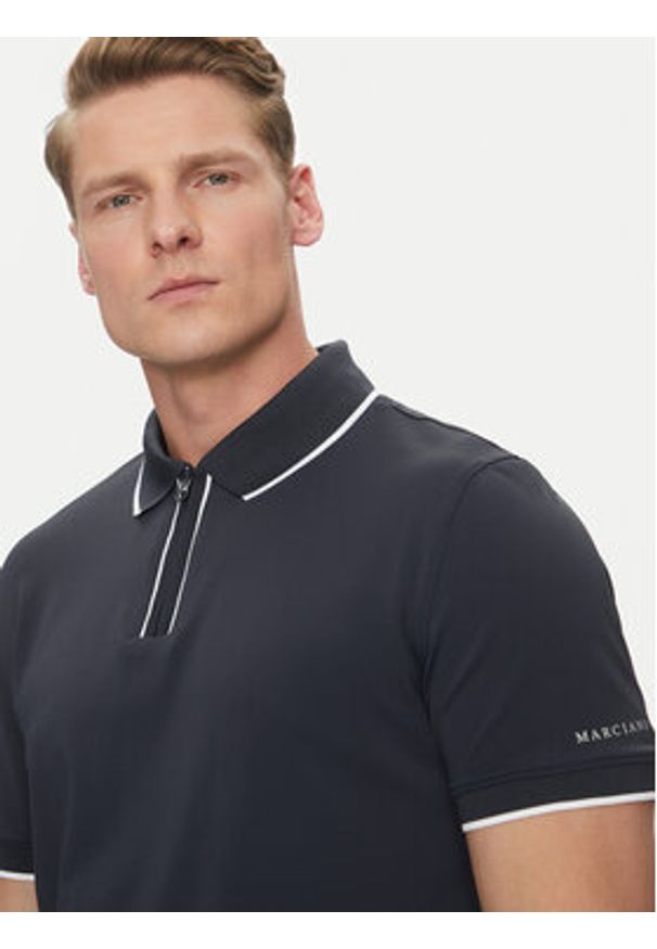 Marciano Guess Polo 4GHP07 6141A Granatowy Regular Fit. Typ kołnierza: polo. Kolor: niebieski. Materiał: syntetyk