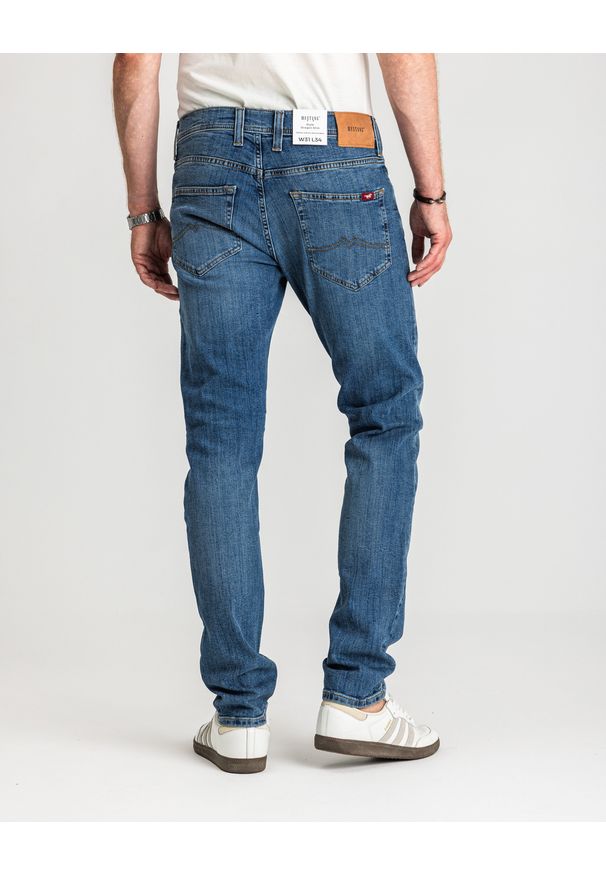 Męskie Spodnie Jeansowe Mustang Oregon Slim Denim Blue 1015042 5000 583