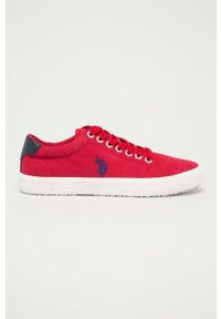 U.S. Polo Assn. - Tenisówki. Nosek buta: okrągły. Zapięcie: sznurówki. Kolor: czerwony. Materiał: guma #1