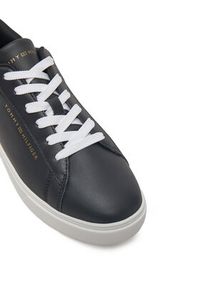 TOMMY HILFIGER - Tommy Hilfiger Sneakersy Essential Court Sneaker FW0FW08320 Czarny. Kolor: czarny. Materiał: skóra