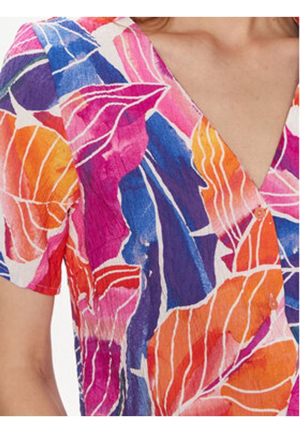 Vila Bluzka Limia 14095812 Kolorowy Regular Fit. Materiał: wiskoza. Wzór: kolorowy