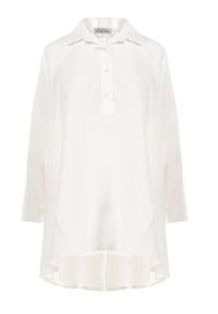 Born2be - Biała Koszula Phaelaia. Kolor: biały. Materiał: tkanina. Wzór: aplikacja, gładki #5