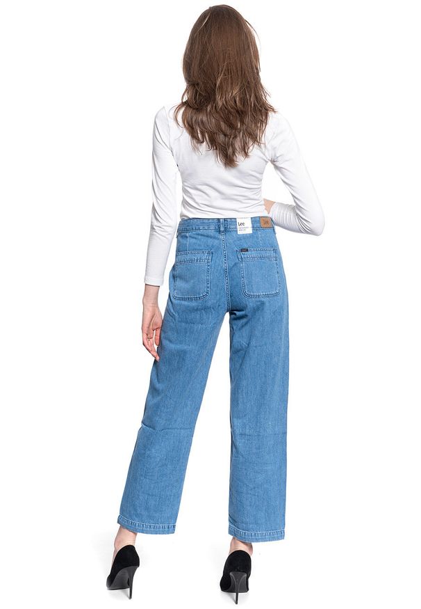 Lee - DAMSKIE SPODNIE JEANSOWE LEE WIDE LEG L30YRCNC 112106896
