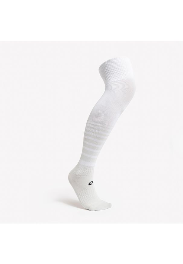 KIPSTA - Skarpety piłkarskie Kipsta Viralto Club. Kolor: biały. Materiał: poliamid, bawełna, elastan. Sport: piłka nożna