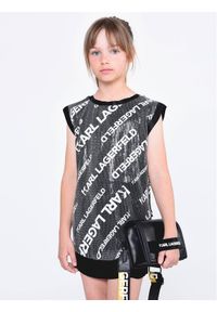 Karl Lagerfeld Kids Sukienka elegancka Z12242 D Czarny Regular Fit. Kolor: czarny. Materiał: wiskoza. Styl: elegancki