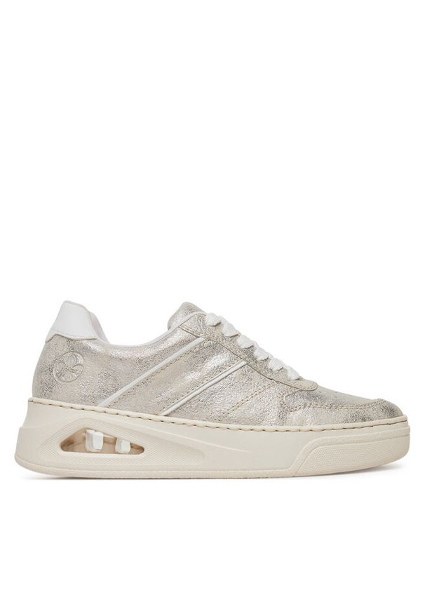 Sneakersy Rieker. Kolor: srebrny