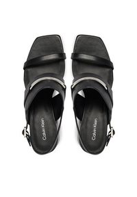 Calvin Klein Sandały Heel Sandal 45 Met Bar Lth HW0HW02056 Czarny. Kolor: czarny #4