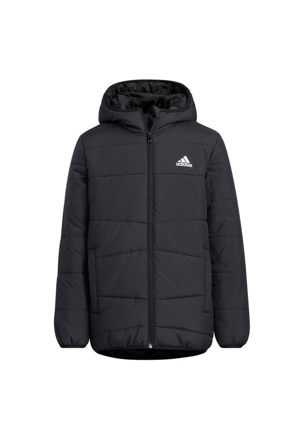 Adidas - Kurtka dziecięca adidas Padded Winter. Kolor: czarny. Materiał: puch. Styl: sportowy
