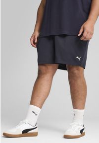 Puma - Męskie tkane szorty Essentials 5" PUMA New Navy Blue. Kolor: niebieski. Wzór: haft