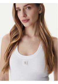 Fracomina Top FP26ST2001J40101 Biały Slim Fit. Kolor: biały. Materiał: bawełna #3