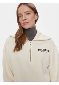 TOMMY HILFIGER - Tommy Hilfiger Bluza Monotype WW0WW42469 Beżowy Regular Fit. Kolor: beżowy. Materiał: bawełna #4