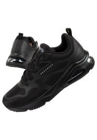 skechers - Buty Skechers Air Uno 183070/BBK czarne. Kolor: czarny. Materiał: guma. Szerokość cholewki: normalna. Sport: turystyka piesza