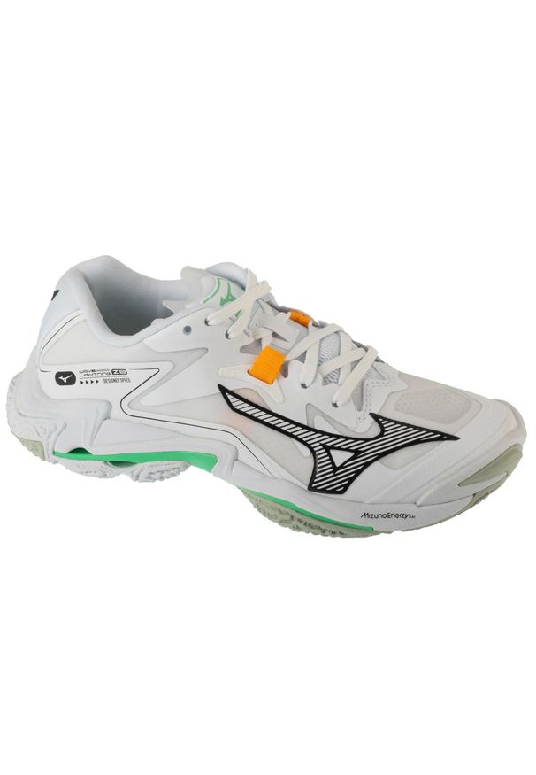 Mizuno - Buty do siatkówki unisex, Wave Lightning Z8. Kolor: biały. Model: Mizuno Wave. Sport: siatkówka