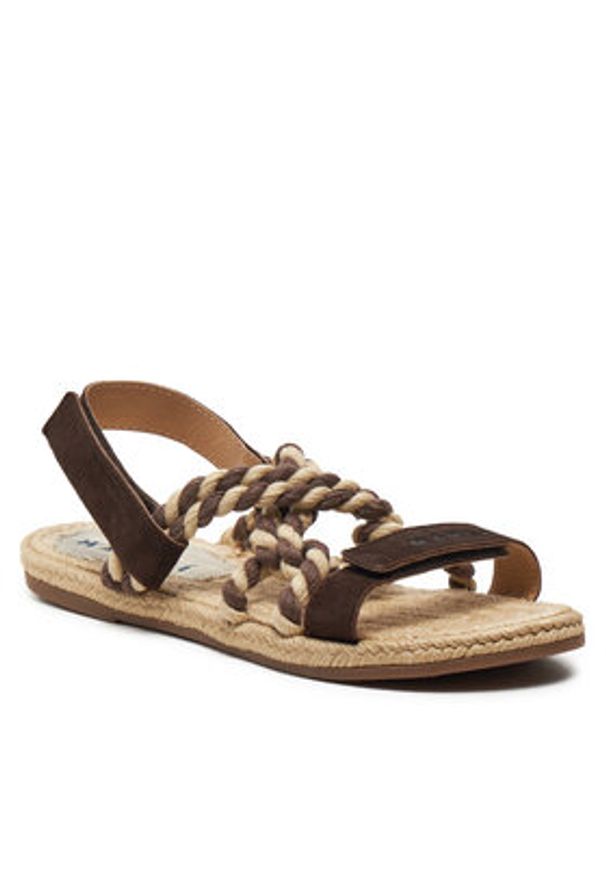 Manebi Espadryle Sandals P 7.8 Y0 Brązowy. Kolor: brązowy. Materiał: zamsz, skóra