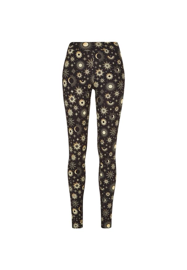 Legging kobieta Urban Classics Soft AOP. Kolor: czarny. Wzór: nadruk