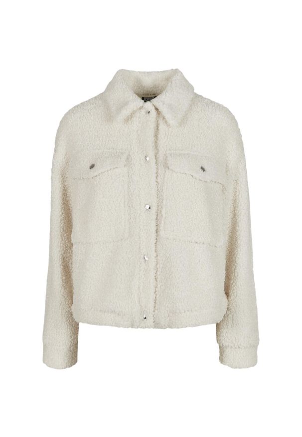 Damski polar Urban Classics sherpa-grandes tailles. Kolor: biały. Materiał: polar
