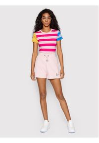 Karl Kani T-Shirt Small Signature Block Stripe 6130386 Różowy Slim Fit. Kolor: różowy. Materiał: bawełna #5