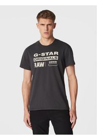 G-Star RAW - G-Star Raw T-Shirt Original Label D22204-336-5812 Szary Regular Fit. Kolor: szary. Materiał: bawełna