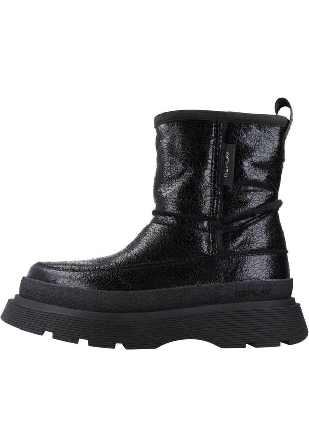 Replay - REPLAY RL770009S Czarny. Kolor: czarny. Materiał: syntetyk, tkanina. Styl: sportowy