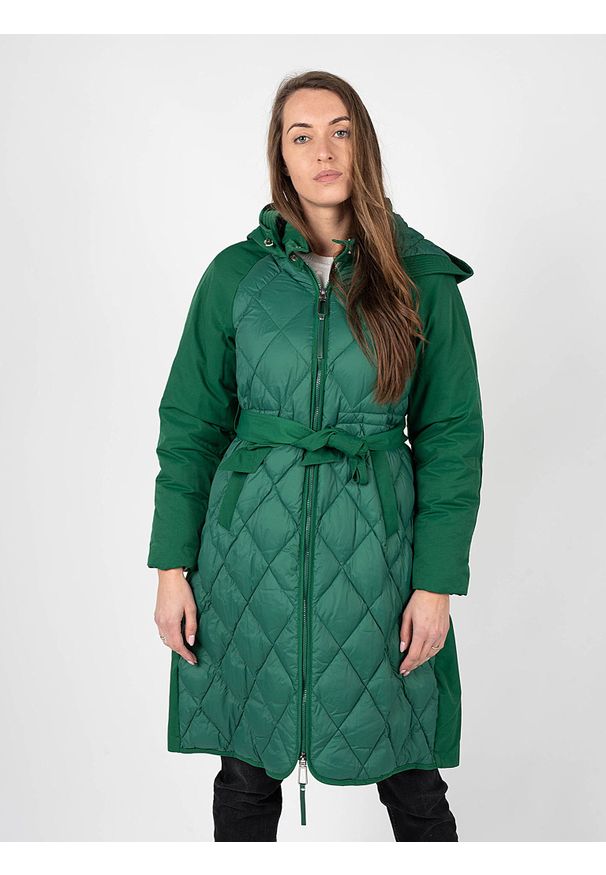 Silvian Heach Kurtka "Parka" | PGA22070PI | Kobieta | Zielony. Okazja: na co dzień. Typ kołnierza: kaptur. Kolor: zielony. Materiał: bawełna, poliester. Styl: casual