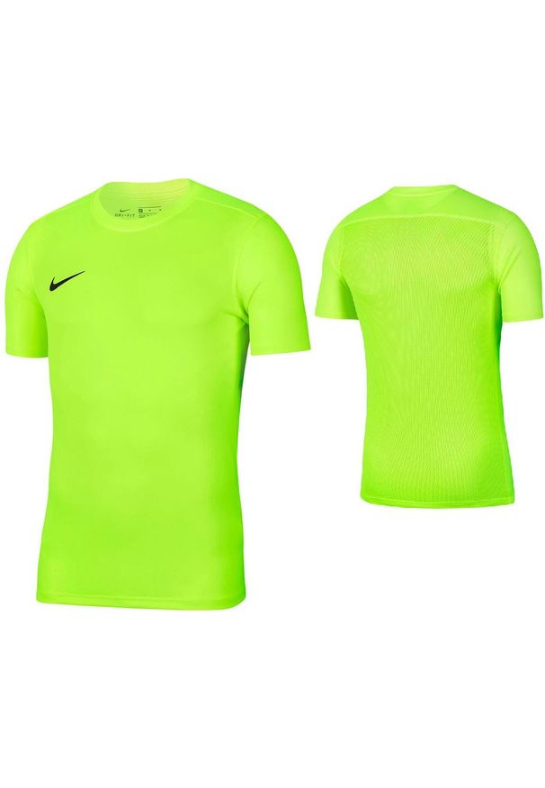 Koszulka piłkarska dziecięca Nike Dry Park VII treningowa szybkoschnąca Dri Fit. Kolor: zielony, żółty, wielokolorowy. Technologia: Dri-Fit (Nike). Sport: piłka nożna