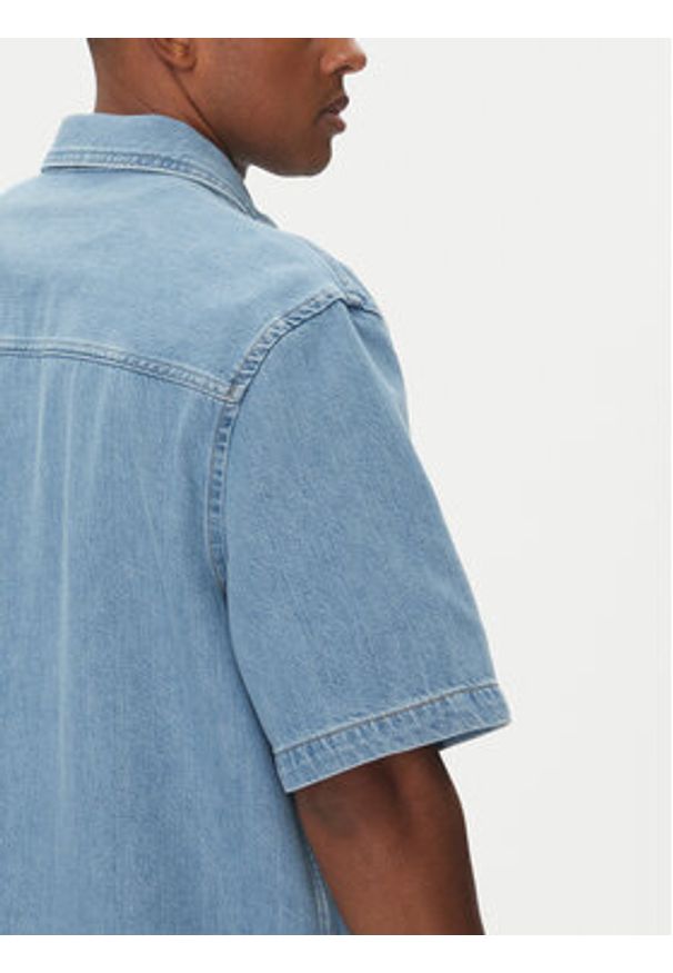Calvin Klein Jeans Koszula jeansowa Bowler J30J327512 Niebieski Relaxed Fit. Kolor: niebieski. Materiał: bawełna